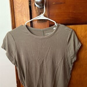 PacSun army green Fitted Crop T-Shirt